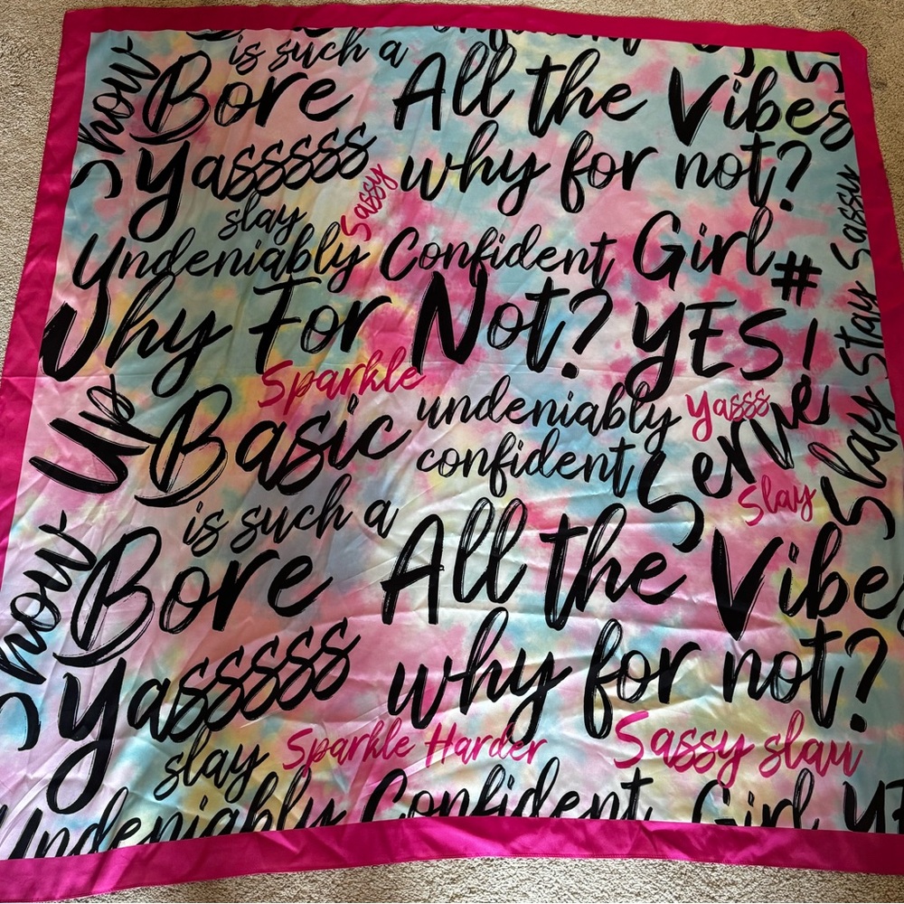 Sassy Jones Vintage 51x51 in Silk Scarf